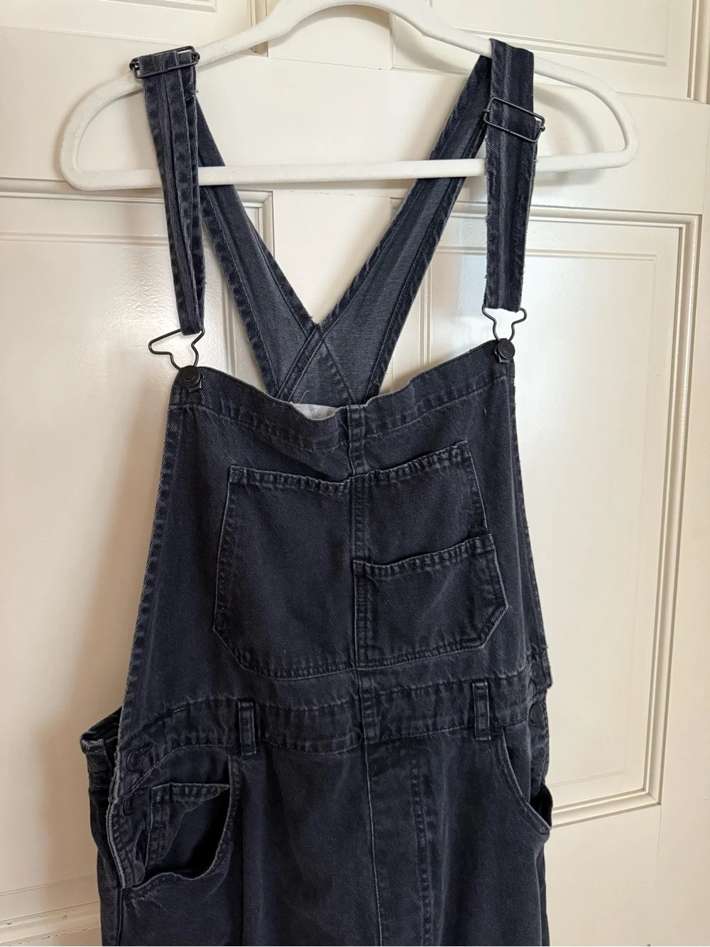 Free People We the Free Ziggy Black Denim Overalls Jumpsuit